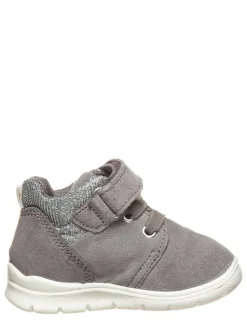 Leder-Sneakers in Grau/ Silber>Primigi Discount