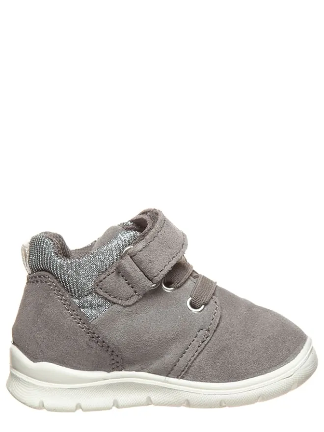 Leder-Sneakers in Grau/ Silber>Primigi Discount