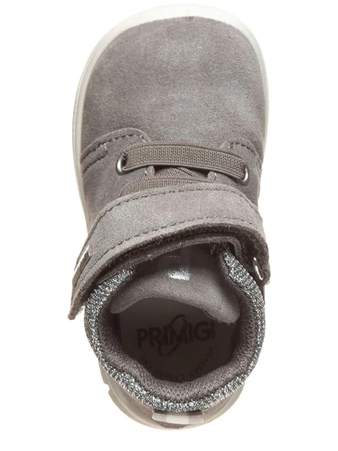 Leder-Sneakers in Grau/ Silber>Primigi Discount