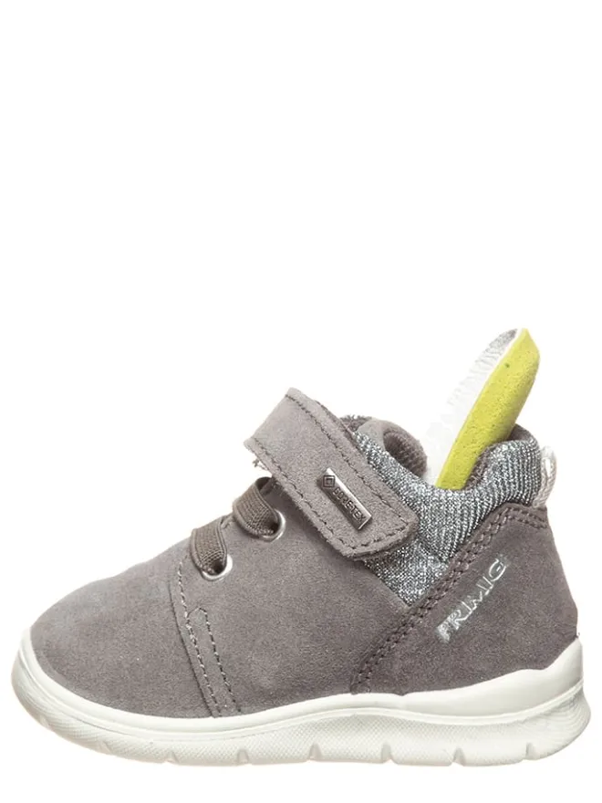 Leder-Sneakers in Grau/ Silber>Primigi Discount