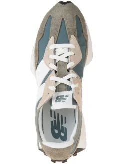 Leder-Sneakers in Graublau><noscript><img width=