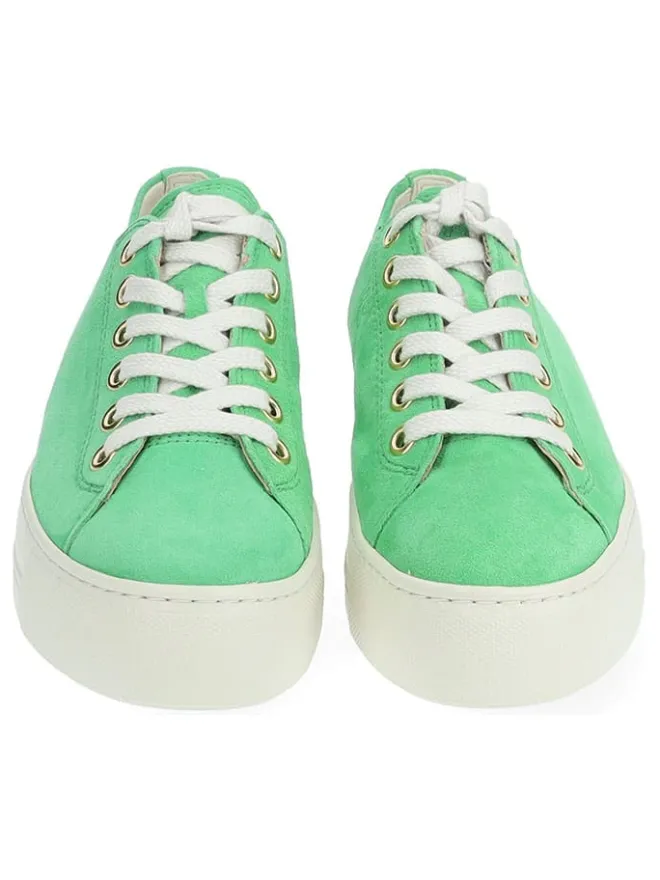 Paul Green Sneakers^Leder-Sneakers in Grün