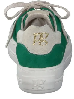 Leder-Sneakers in Grün><noscript><img width=