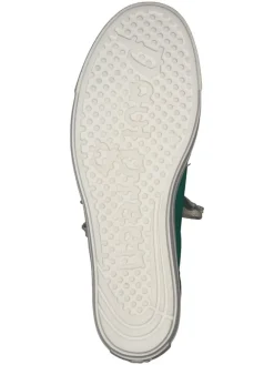 Leder-Sneakers in Grün><noscript><img width=