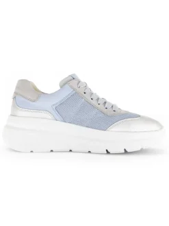 Leder-Sneakers in Hellblau/ Silber/ Grau>Gabor Outlet
