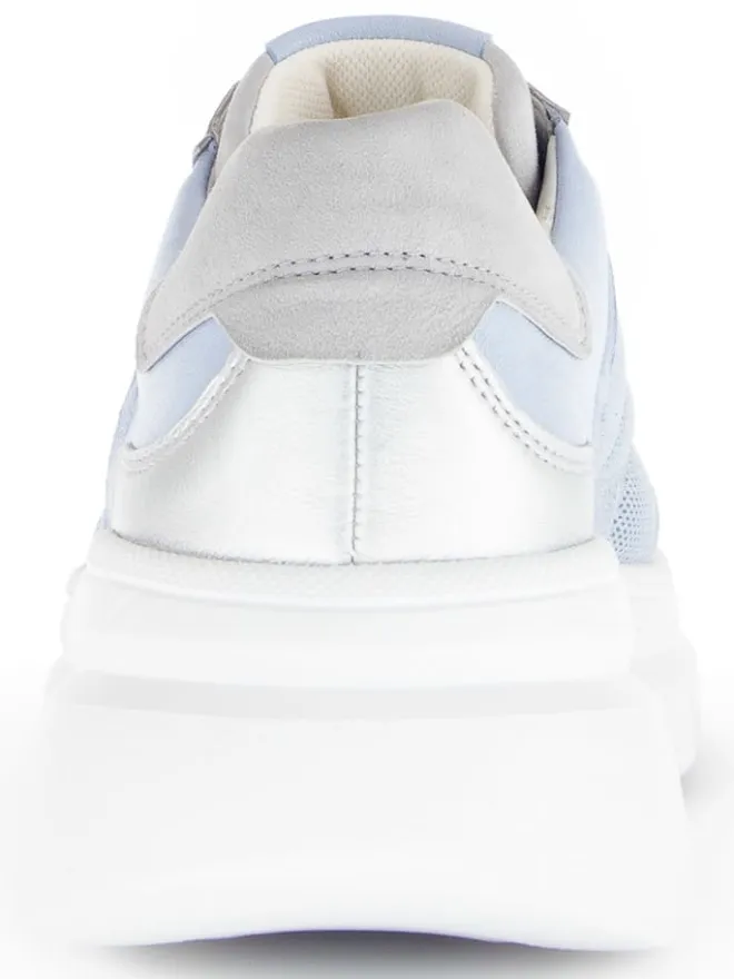 Leder-Sneakers in Hellblau/ Silber/ Grau>Gabor Outlet