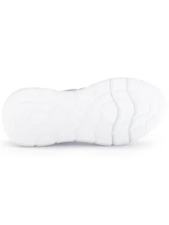 Leder-Sneakers in Hellblau/ Silber/ Grau><noscript><img width=