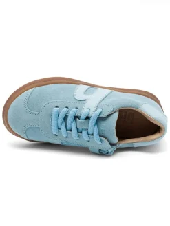 Leder-Sneakers in Hellblau><noscript><img width=