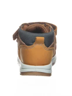 Leder-Sneakers in Hellbraun><noscript><img width=