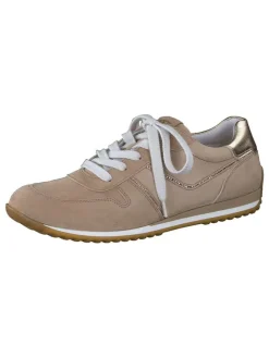 Paul Green Schnürschuhe^Leder-Sneakers in Hellbraun