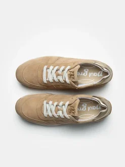 Paul Green Schnürschuhe^Leder-Sneakers in Hellbraun