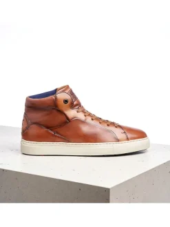 LLOYD Schnürschuhe^Leder-Sneakers in Hellbraun