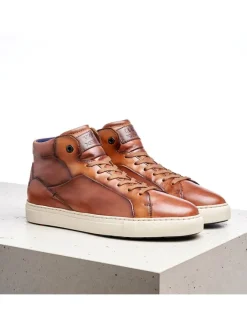LLOYD Schnürschuhe^Leder-Sneakers in Hellbraun