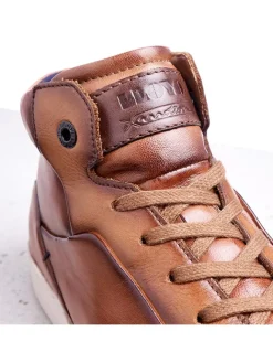 LLOYD Schnürschuhe^Leder-Sneakers in Hellbraun