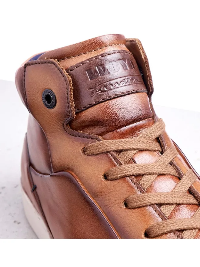 LLOYD Schnürschuhe^Leder-Sneakers in Hellbraun