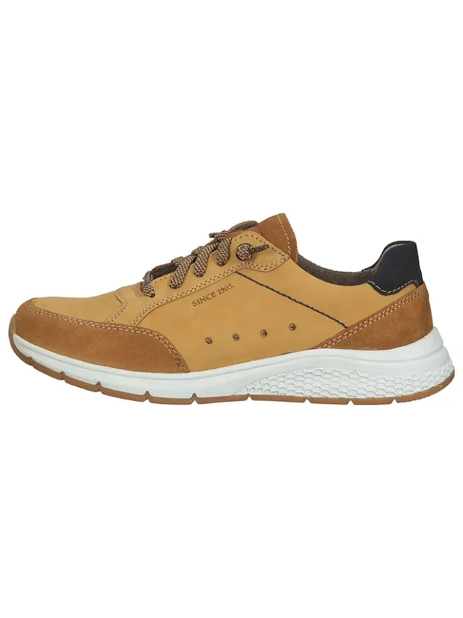 Fretz Men Schnürschuhe^Leder-Sneakers in Hellbraun