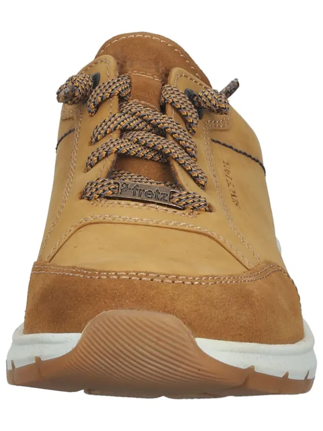 Fretz Men Schnürschuhe^Leder-Sneakers in Hellbraun