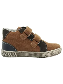 Leder-Sneakers in Hellbraun><noscript><img width=