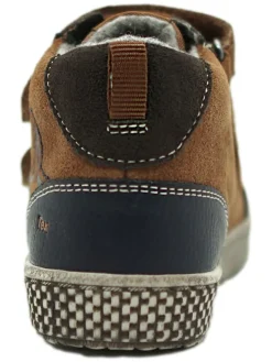 Leder-Sneakers in Hellbraun><noscript><img width=