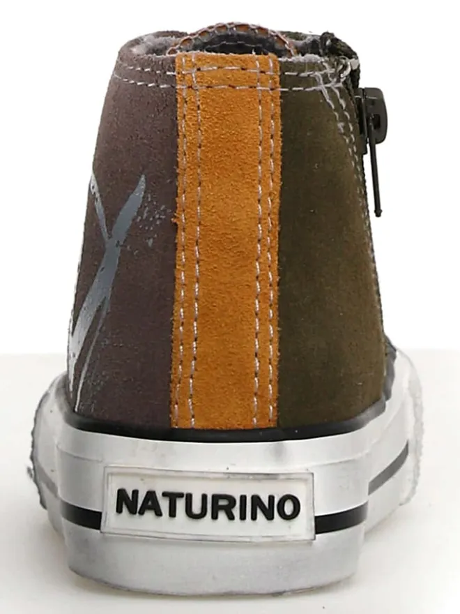 Naturino Sneakers·Sneakers High^Leder-Sneakers in Khaki/ Hellbraun