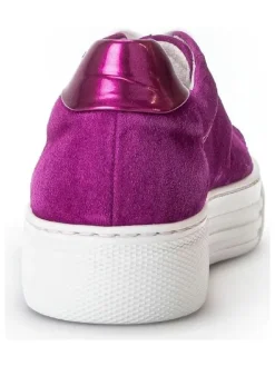 Leder-Sneakers in Lila><noscript><img width=