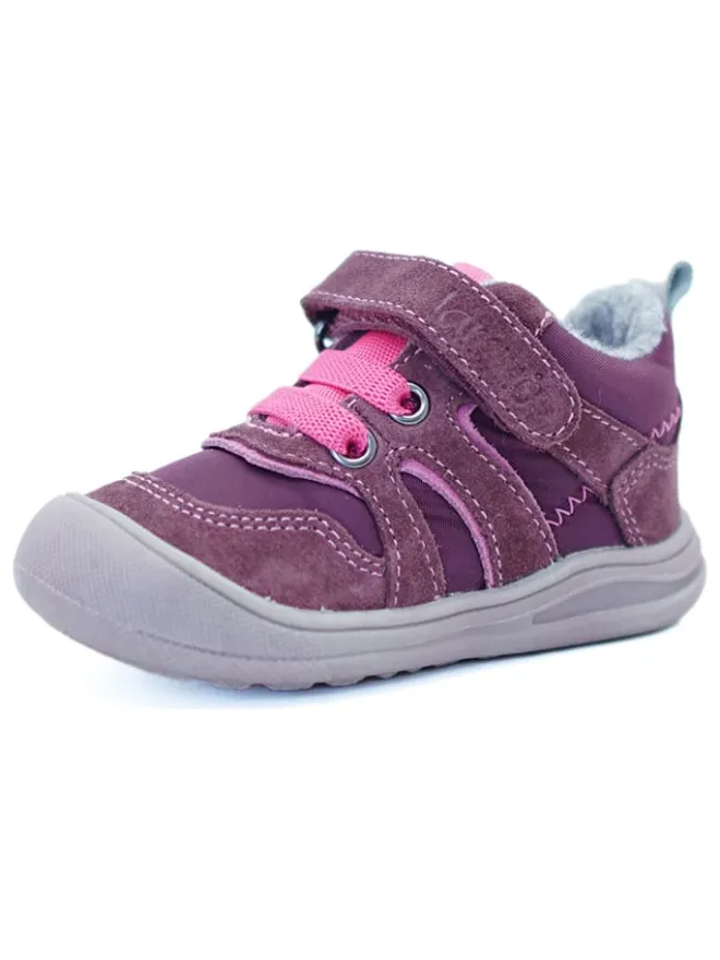 Leder-Sneakers in Lila>lamino Outlet