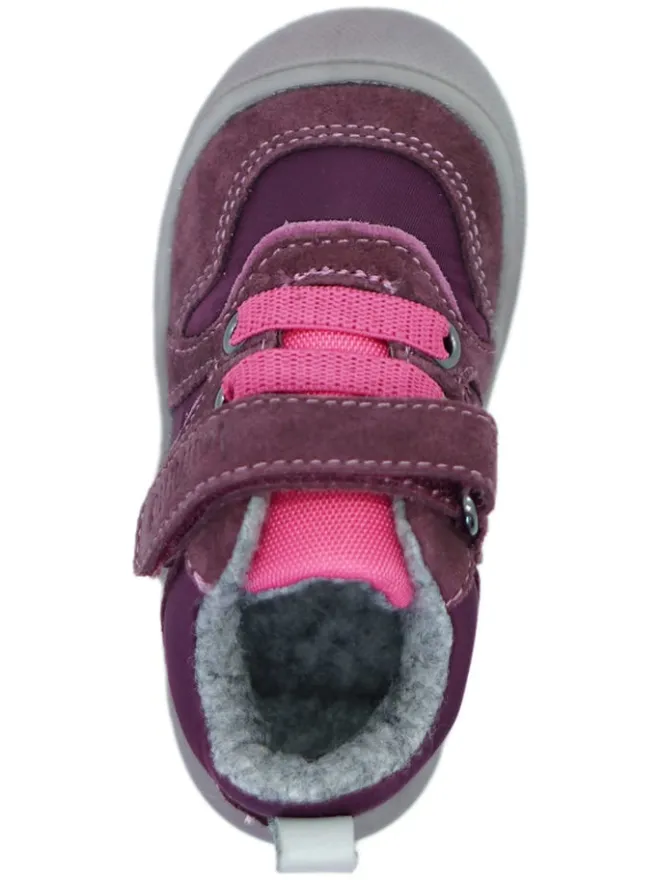 Leder-Sneakers in Lila>lamino Outlet
