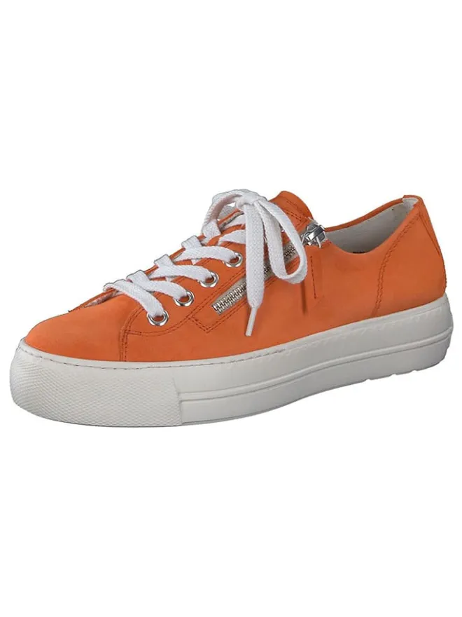 Paul Green Sneakers^Leder-Sneakers in Orange