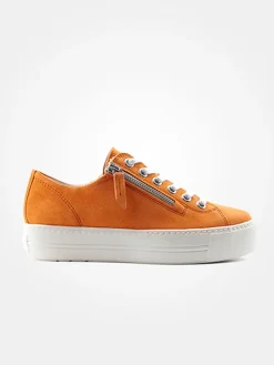 Paul Green Sneakers^Leder-Sneakers in Orange