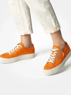 Paul Green Sneakers^Leder-Sneakers in Orange