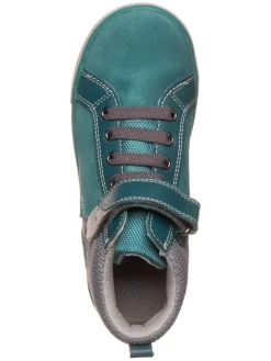 Leder-Sneakers in Petrol><noscript><img width=