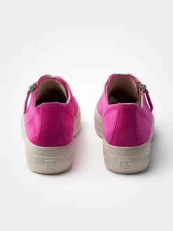 Paul Green Schnürschuhe^Leder-Sneakers in Pink