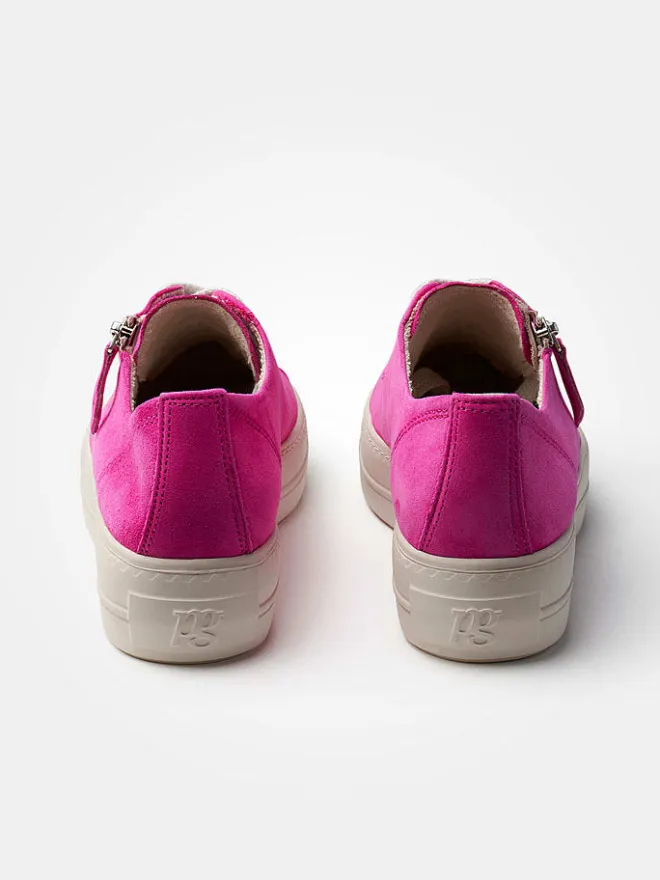 Paul Green Schnürschuhe^Leder-Sneakers in Pink