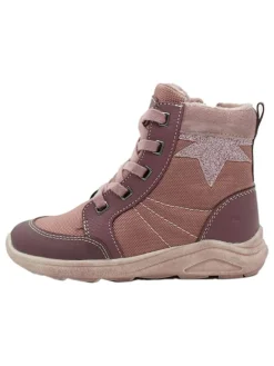 Leder-Sneakers in Rosa>lamino Sale