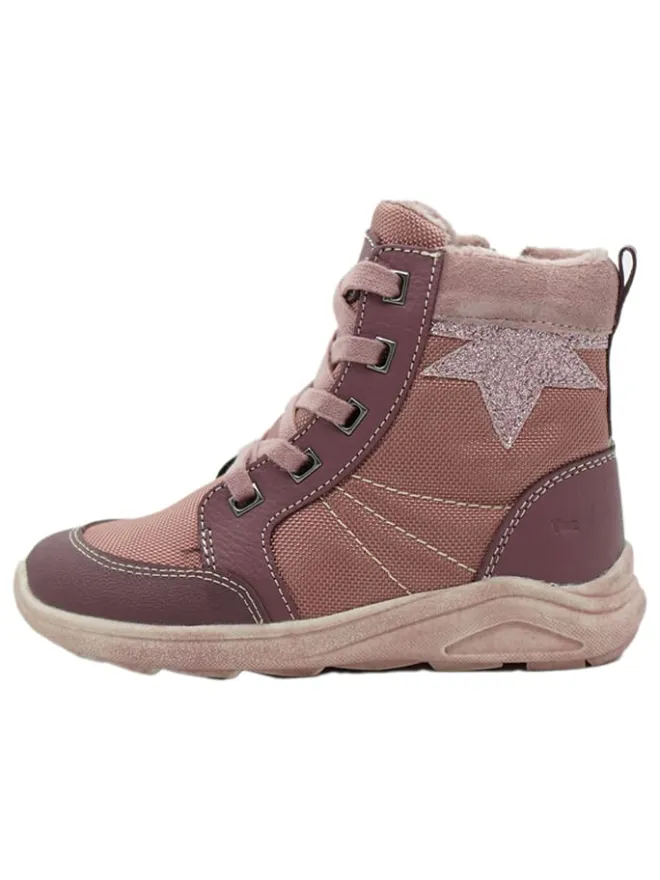Leder-Sneakers in Rosa>lamino Sale