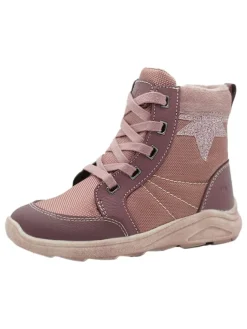 Leder-Sneakers in Rosa>lamino Sale