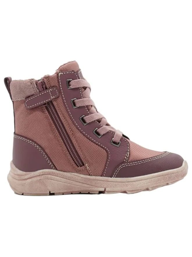 Leder-Sneakers in Rosa>lamino Sale