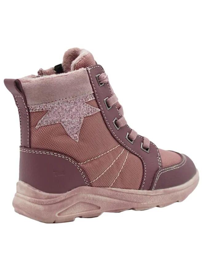 Leder-Sneakers in Rosa>lamino Sale