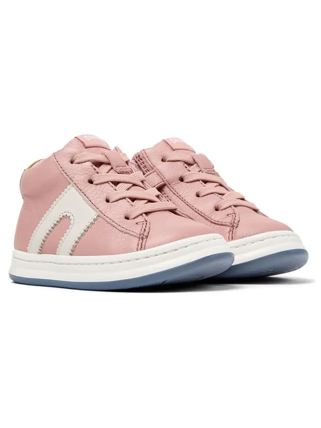 Leder-Sneakers in Rosa/ Weiß>Camper Hot