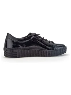 Leder-Sneakers in Schwarz>Gabor Discount