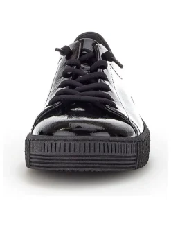 Leder-Sneakers in Schwarz><noscript><img width=