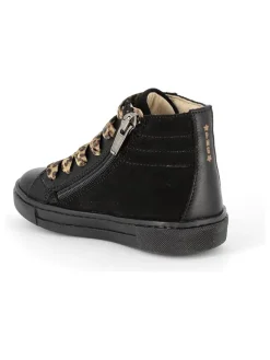 Leder-Sneakers in Schwarz><noscript><img width=