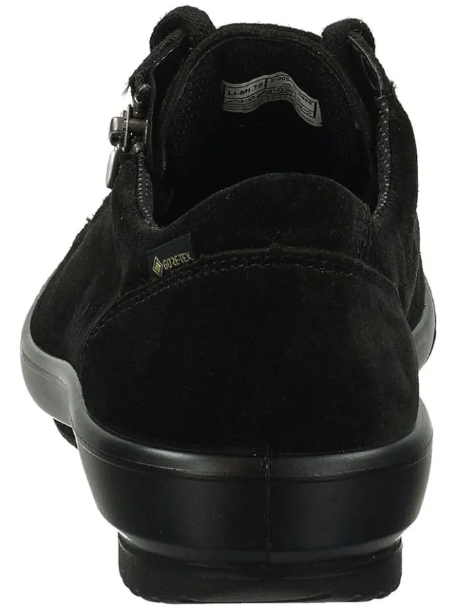 Legero Schnürschuhe^Leder-Sneakers in Schwarz