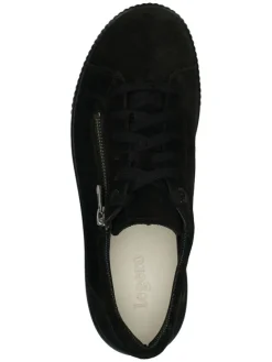 Legero Schnürschuhe^Leder-Sneakers in Schwarz