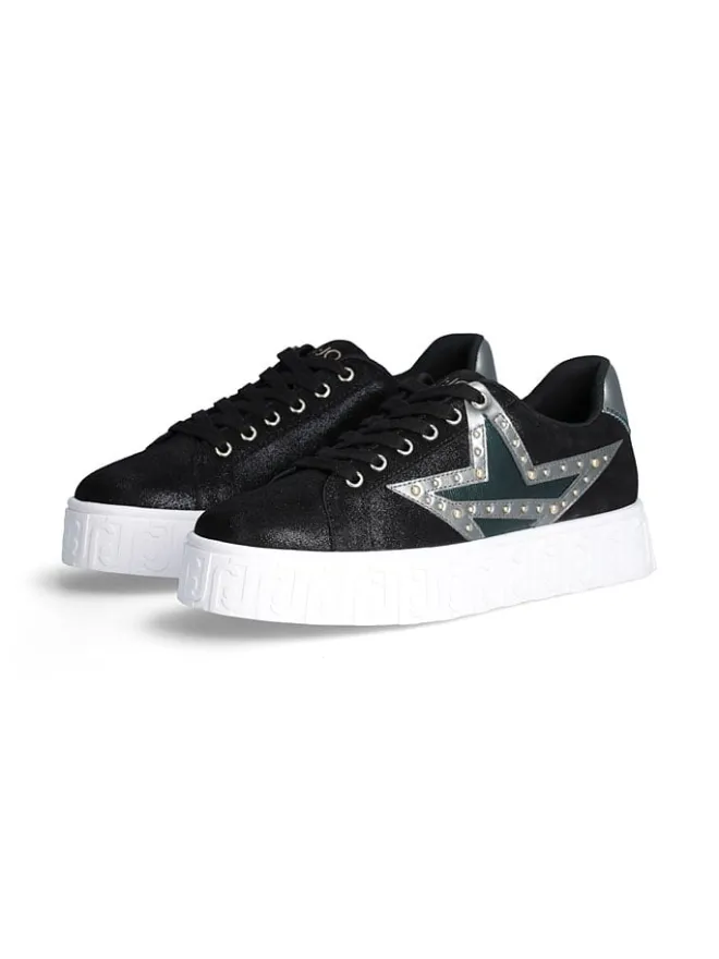Leder-Sneakers in Schwarz>Liu Jo