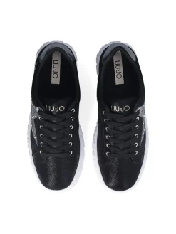 Leder-Sneakers in Schwarz><noscript><img width=