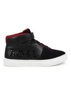 Hugo Boss Kids Sneakers·Sneakers High^Leder-Sneakers in Schwarz