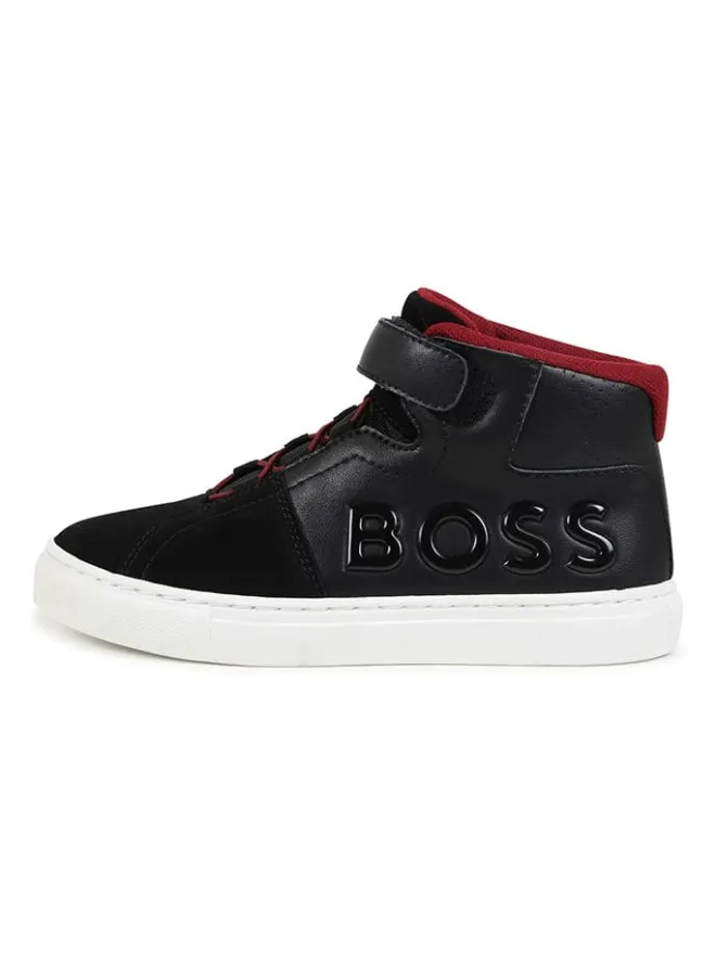 Hugo Boss Kids Sneakers·Sneakers High^Leder-Sneakers in Schwarz