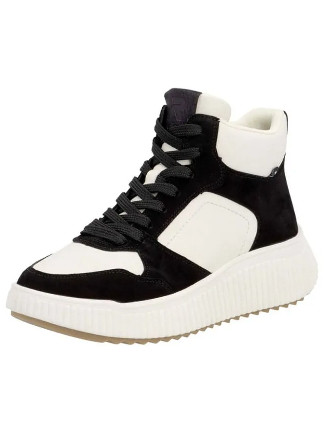 Leder-Sneakers in Schwarz/ Weiß>rieker Clearance