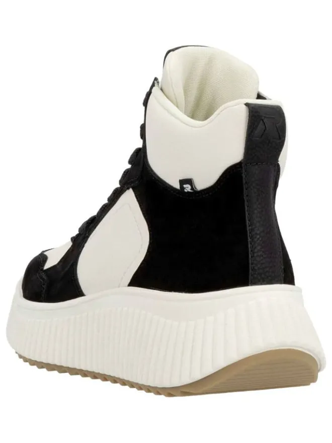 Leder-Sneakers in Schwarz/ Weiß>rieker Clearance